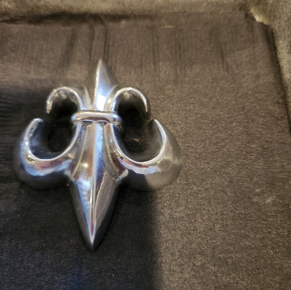 LENOX EveryDay Soiree Napkin Box Fleur de Lis w/ Weight Original Box & Paperwork - Picture 12 of 15